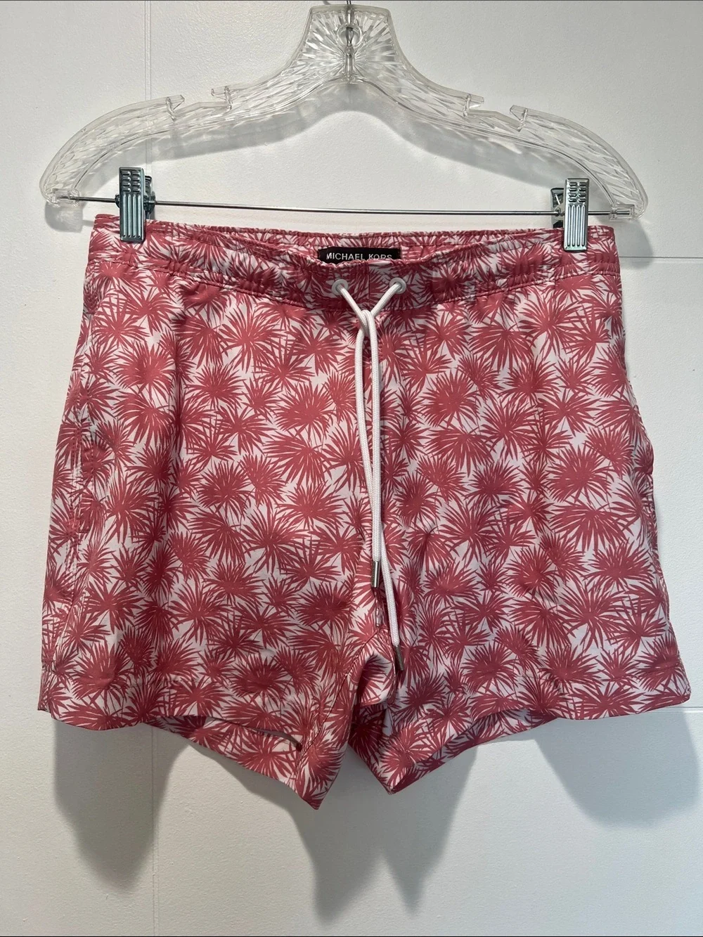 Michael Kors Coral-Pink Palm Print swimsuit set- size small